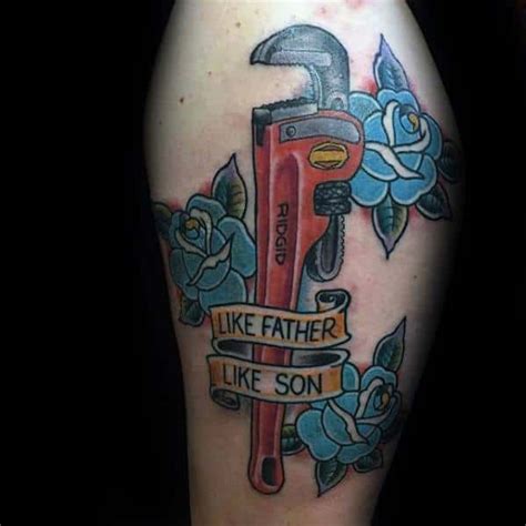 pipefitter tattoo|plumbing tattoo designs for men.